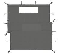 vidaXL 2X Paredes Laterales de Cenador con Ventana Tienda Toldo Pabellón Exterior Carpa Fiesta Accesorio Jardín Patio Cerramientos Gris Antracita