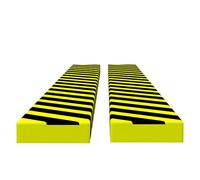vidaXL 2x Protectores de Esquina Protección Pared Borde Puertas Arañazos Garaje Aparcamiento Autoadhesivo Automóvil PU Amarillo y Negro