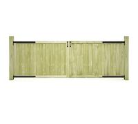 vidaXL 2x Puertas de Valla Madera Pino Impregnada 150x100cm Cercado Jardín