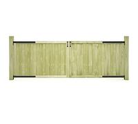 vidaXL 2x Puertas de Valla Madera Pino Impregnada 150x100cm Cercado Jardín