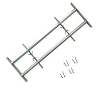 vidaXL 2x Rejas de Seguridad de Ventana Ajustables Rejilla Casa Oficina Accesorios Segura Protector Decoración Robusta Duradera 1000-1500 mm