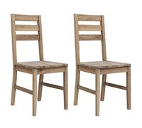 vidaXL 2X Sillas de Comedor Mobiliario de Hogar Casa Madera Maciza de Acacia