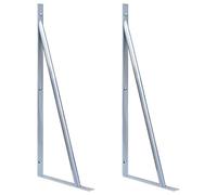 vidaXL 2X Soportes para Postes de Valla Toldo Vela Carpa Refugio Mástil Palo de Tienda Campaña Camping Exterior Robusto Duradero Acero Galvanizado