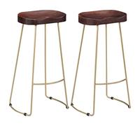 vidaXL 2X Taburetes de Bar Gavin Mobiliario Decoración Pub Sillas Altas Diseño Elegante Sencillo Resistentes 45x40x78cm Madera Maciza de Mango