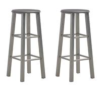 vidaXL 2X Taburetes de Cocina MDF Hogar Casa Decoración Interior Exterior Estilo Diseño Estilo Muebles Mobiliario Comodidad Confort Gris Antracita
