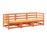 Vidaxl 3 piezas Patio Sof Conjunto de pino de madera slida de cera marrn
