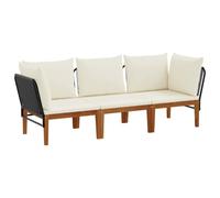 vidaXL 3 uds. Madera de Acacia Sólida y Cuerda Natural