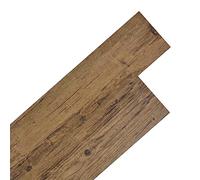 vidaXL 36x Lama de Suelo Baldosa Loseta Tarima Flotante Azulejo Salón Antiestático Ignífugo Impermeable Antideslizante 5,02 m² PVC 2mm Marrón