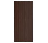 vidaXL 36x Panel de Tejado Plancha Lámina de Techo para Garaje Caseta Placa Cobertizos Establos Casas Móviles Acero Galvanizado Marrón 100x45 cm