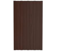 vidaXL 36x Panel para Tejado Plancha Lámina de Techo para Garaje Caseta Placa Cobertizos Establos Casas Móviles Acero Galvanizado Marrón 80x45 cm