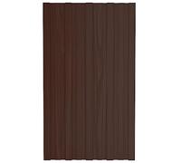 vidaXL 36x Panel para Tejado Plancha Lámina de Techo para Garaje Caseta Placa Cobertizos Establos Casas Móviles Acero Galvanizado Marrón 80x45 cm