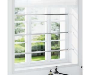 vidaXL 3x Barra de Seguridad Ajustable para Ventana Puerta Entrada Protector Hogar Doméstico Cerradura Antirrobo