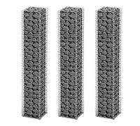 vidaXL Cestas para muro de gaviones 3x Acero galvanizado 25x25x150 cm pared de alambre