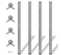 vidaXL 4 Patas de Mesa modelos Regulables en Altura 1100 mm Color Níquel Pulido