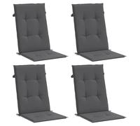 vidaXL 4X Cojines Silla Jardín Antracita Almohadón Almohadilla Acolchado Banco