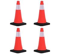 vidaXL 4x Conos de Tráfico Reflectantes con Base Pesada Señal Carretera Simulación de Aparcamiento Barreras Coche Advertencia Seguridad 50 cm