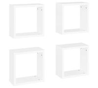 vidaXL 4X Estantes Cubo de Pared Estantería Colgante CD Libros Coleccionables Fotos Adornos Decoración Librerías Contrachapada Blanco 30x15x30cm