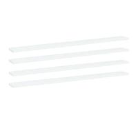 vidaXL 4X Estantes de Estantería Estudio Salón Decoración Libros Librería Librero Biblioteca Tablero Extra Madera Contrachapada Blanco 100x10x1,5 cm