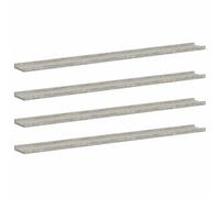 vidaXL 4X Estantes de Pared Repisa Flotante Balda Estantería Salón Sala de Estar Estudio Exhibición Colgante Decoración Gris Hormigón 115x9x3 cm