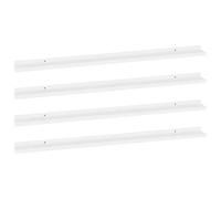 Estantes De Pared 4 Unidades Blanco 115x9x3 Cm Vidaxl