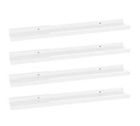 vidaXL 4X Estantes de Pared Repisa Flotante Balda Estantería Salón Sala de Estar Estudio Exhibición Colgante Decoración Blanco Brillante 60x9x3 cm