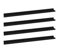 Estantes De Pared 4 Unidades Negro 100x9x3 Cm Vidaxl