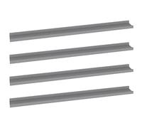 vidaXL 4X Estantes de Pared Repisa Flotante Balda Estantería Salón Sala de Estar Estudio Exhibición Colgante Decoración Gris 100x9x3 cm