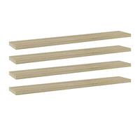 vidaXL 4X Estantes Estantería Estudio Salón Decoración Libros Librería Librero Biblioteca Tablero Extra Madera Contrachapada Roble Sonoma 60x10x1,5 cm
