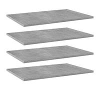 vidaXL 4X Estantes Estantería Estudio Salón Decoración Libros Librería Librero Biblioteca Tablero Extra Contrachapada Gris Hormigón 60x40x1,5 cm