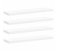 vidaXL 4X Estantes Flotantes Pared Repisa Colgante Estantería Tablero CD Libros Decoración Coleccionables Fotos Premios Blanco MDF 90x23,5x3,8cm