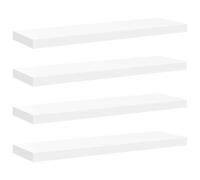 vidaXL 4X Estantes Flotantes Pared Repisa Colgante Estantería Tablero CD Libros Decoración Coleccionables Fotos Premios Blanco MDF 80x23,5x3,8cm
