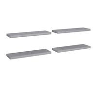 Estantes Flotantes De Pared 4 Uds Mdf Gris 80x23,5x3,8 Cm Vidaxl