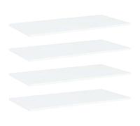 vidaXL 4X Estantes para Estantería Estudio Salón Decoración Libros Librería Librero Biblioteca Tablero Extra Madera Contrachapada Blanco 80x40x1,5 cm
