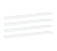vidaXL 4X Estantes para Estantería Estudio Salón Decoración Libros Librería Librero Biblioteca Tablero Extra Madera Contrachapada Blanco 60x10x1,5 cm