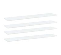 vidaXL 4X Estantes para Estantería Estudio Salón Decoración Libros Librería Librero Biblioteca Tablero Extra Madera Contrachapada Blanco 100x20x1,5 cm