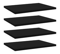 Estantes para estantería 4 uds contrachapada negro 40x30x1,5 cm
