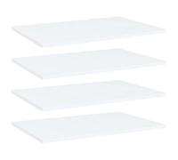 vidaXL 4X Estantes para Estantería Estudio Salón Decoración Libros Librería Librero Biblioteca Tablero Extra Madera Contrachapada Blanco 60x40x1,5 cm