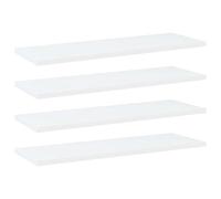 vidaXL 4X Estantes para Estantería Estudio Salón Decoración Libros Librería Librero Biblioteca Tablero Extra Madera Contrachapada Blanco 60x20x1,5 cm