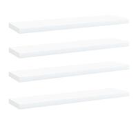vidaXL 4X Estantes para Estantería Estudio Salón Decoración Libros Librería Librero Biblioteca Tablero Extra Madera Contrachapada Blanco 40x10x1,5 cm