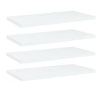 vidaXL 4X Estantes para Estantería Estudio Salón Decoración Libros Librería Librero Biblioteca Tablero Extra Madera Contrachapada Blanco 40x20x1,5 cm