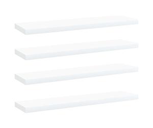 vidaXL 4X Estantes para Estantería Estudio Salón Decoración Libros Librería Librero Biblioteca Tablero Extra Madera Contrachapada Blanco 40x10x1,5 cm