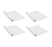 vidaXL 4X Láminas Autoadhesivas Puertas Cubierta Papeles Película Adhesiva Fácil Aplicación Extracción Decoración Rústico PVC Madera Blanca 210x90cm