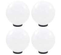 vidaXL 4X Lámparas de Bola LED Esféricas Iluminación Jardín Terraza Decorativa para Senderos Patios Balcones Ajustables Útiles Automáticas PMMA 30cm