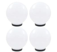 vidaXL 4x Lámparas de Bola LED Esféricas Iluminación Jardín Terraza Decorativa para Senderos Patios Balcones Ajustables Útiles Automáticas PMMA 25cm
