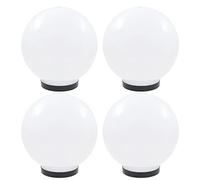 vidaXL 4x Lámparas de Bola LED Esféricas Iluminación Jardín Terraza Decorativa para Senderos Patios Balcones Ajustables Útiles Automáticas PMMA 25cm