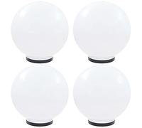 vidaXL 4X Lámparas de Bola LED Esféricas Iluminación Jardín Terraza Decorativa para Senderos Patios Balcones Ajustables Útiles Automáticas PMMA 40cm
