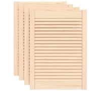 vidaXL 4X Madera Maciza de Pino Puertas Tipo Persiana con Celosía Rejilla Armario Tablillas Guardarropa Separador Decoración 69x49,4cm