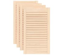 vidaXL 4X Madera Maciza de Pino Puertas Tipo Persiana con Celosía Rejilla Armario Tablillas Guardarropa Separador Decoración 69x39,4cm