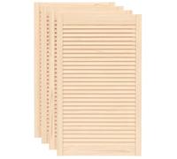 vidaXL 4X Madera Maciza de Pino Puertas Tipo Persiana con Celosía Rejilla Armario Tablillas Guardarropa Separador Decoración 99,3x59,4cm