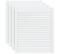 vidaXL 4X Madera Maciza Pino Puertas Persiana con Celosía Rejilla Armario Tablillas Guardarropa Separador Decoración Blanco 69x59,4cm
